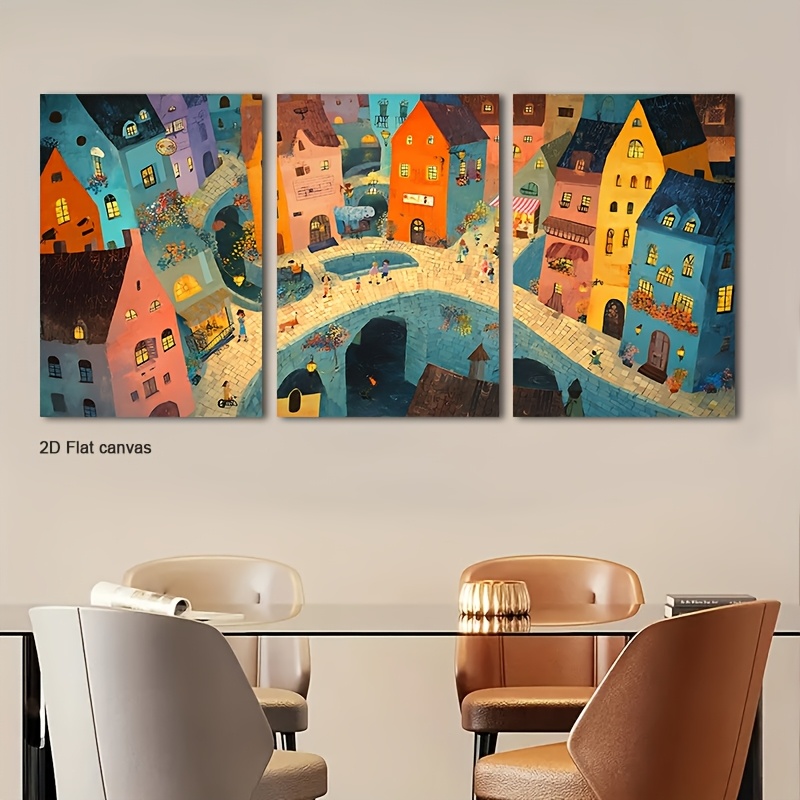 Canvas Wrap Ready - Conjunto de 3 Telas Sem Moldura