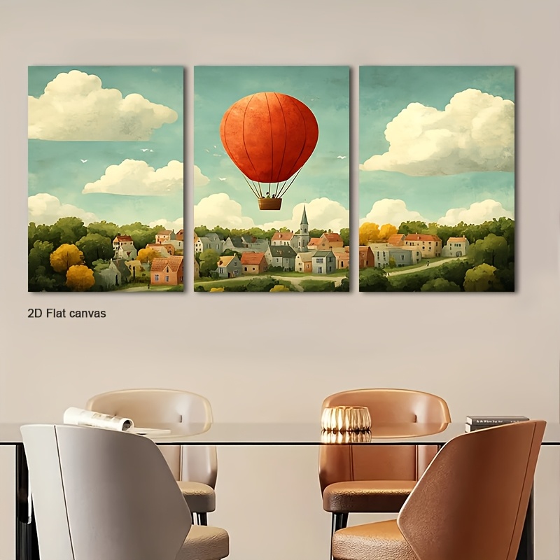 Canvas Wrap Ready - Conjunto de 3 Peças de Arte
