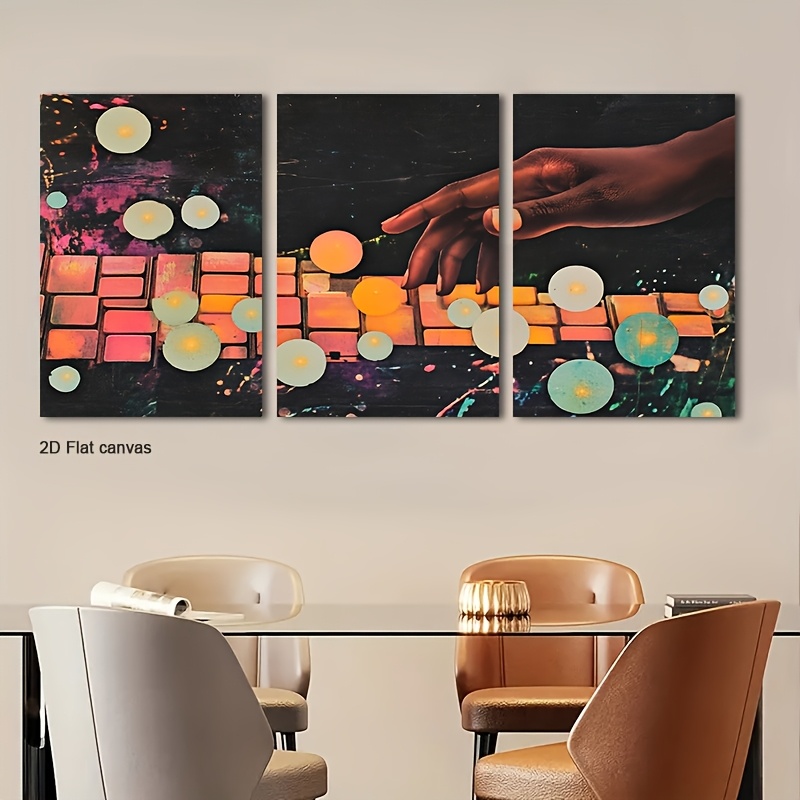 Canvas Wrap Ready - Conjunto de 3 telas sem moldura
