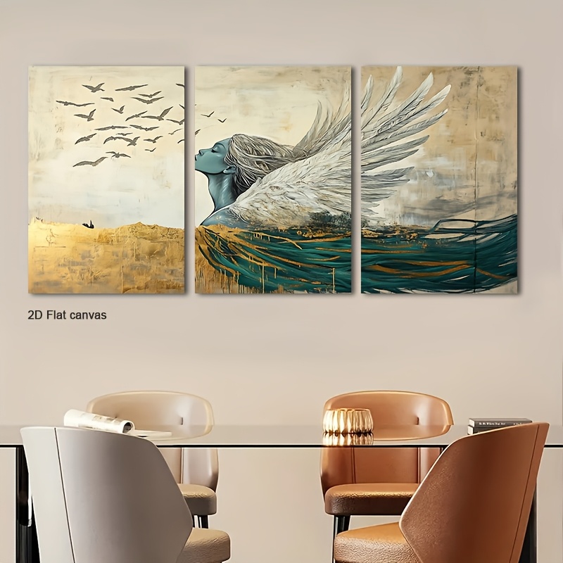 Canvas Wrap Ready - Conjunto de 3 Peças de Tela