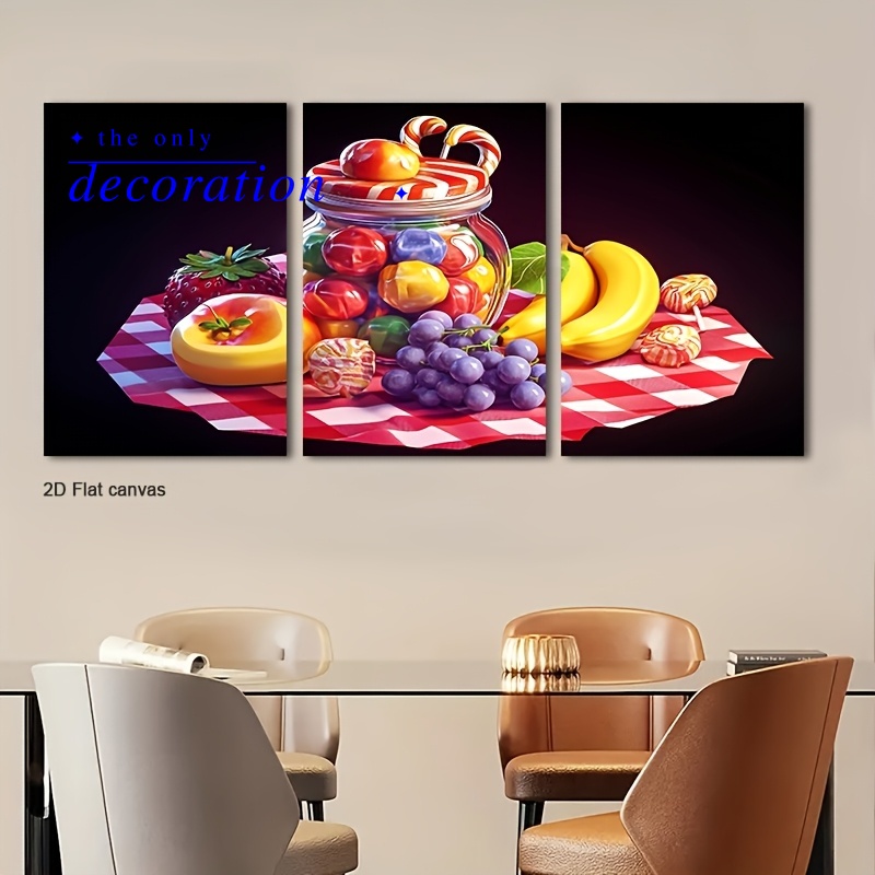 Canvas Wrap Ready - Conjunto de 3 Quadros Decorativos de