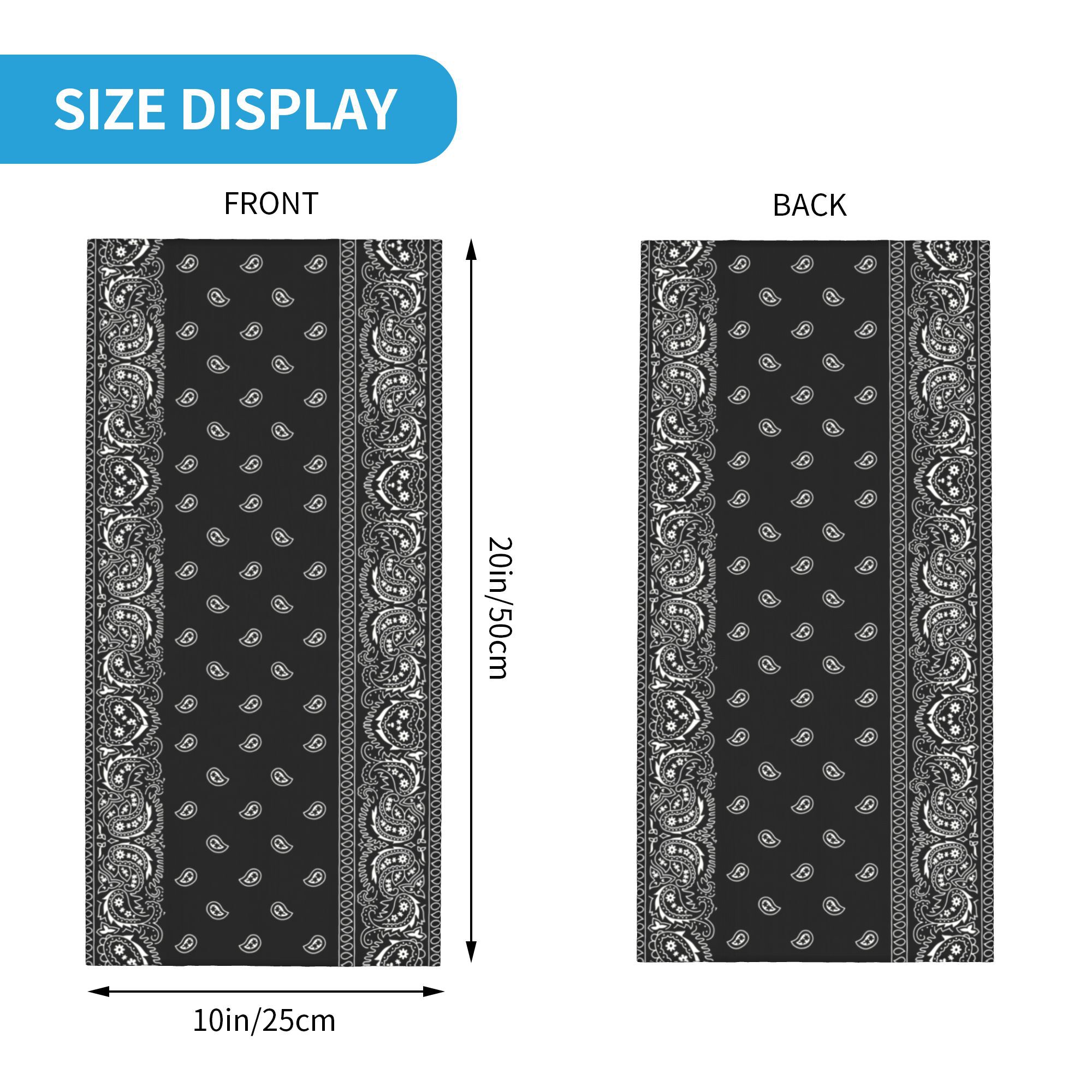 Personalizado preto e branco p - Bandana Blank White avaliação e preço