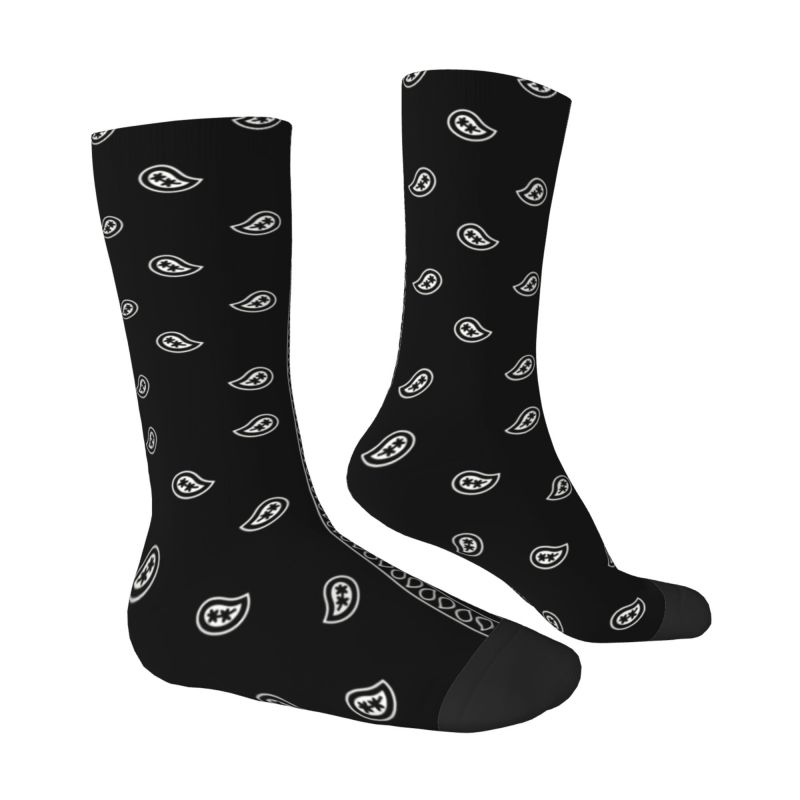 Meias elásticas estampadas Pai - Bandana Blank White avaliação e preço