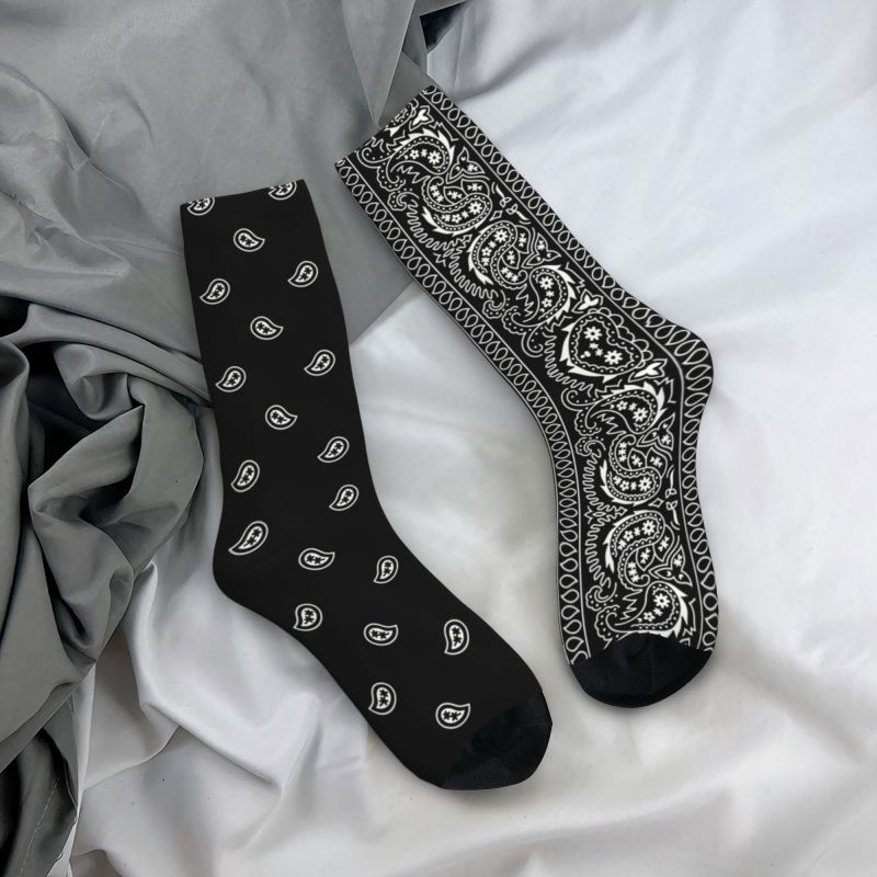 Meias elásticas estampadas Pai - Bandana Blank White avaliação e preço