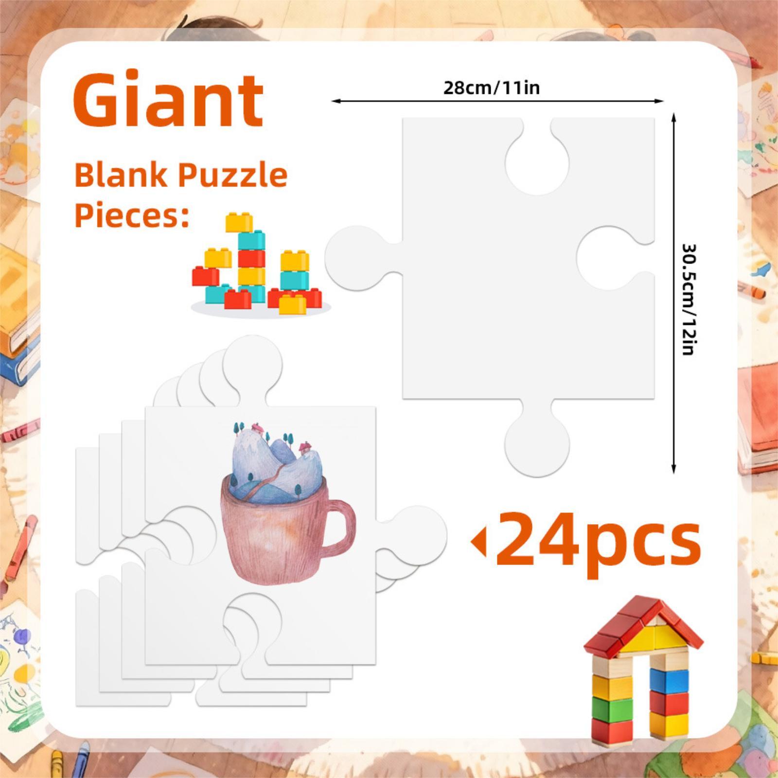 24x Quebra-Cabeças em Cartão B - Puzzle Blank White avaliação e preço