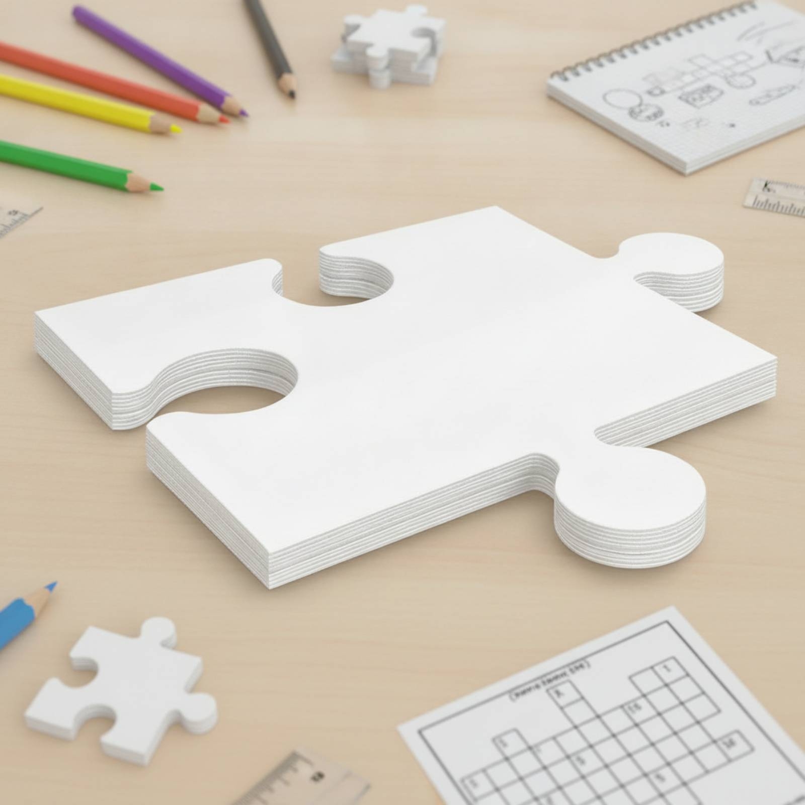 24 Peças de Quebra-Cabeça de P - Puzzle Blank White avaliação e preço